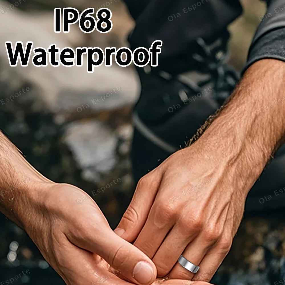 2026 New Smart Ring Heart Rate Blood Pressure Sleep Monitoring Motion Tracking IP68 Waterproof Men Women Smart Ring Holiday Gift